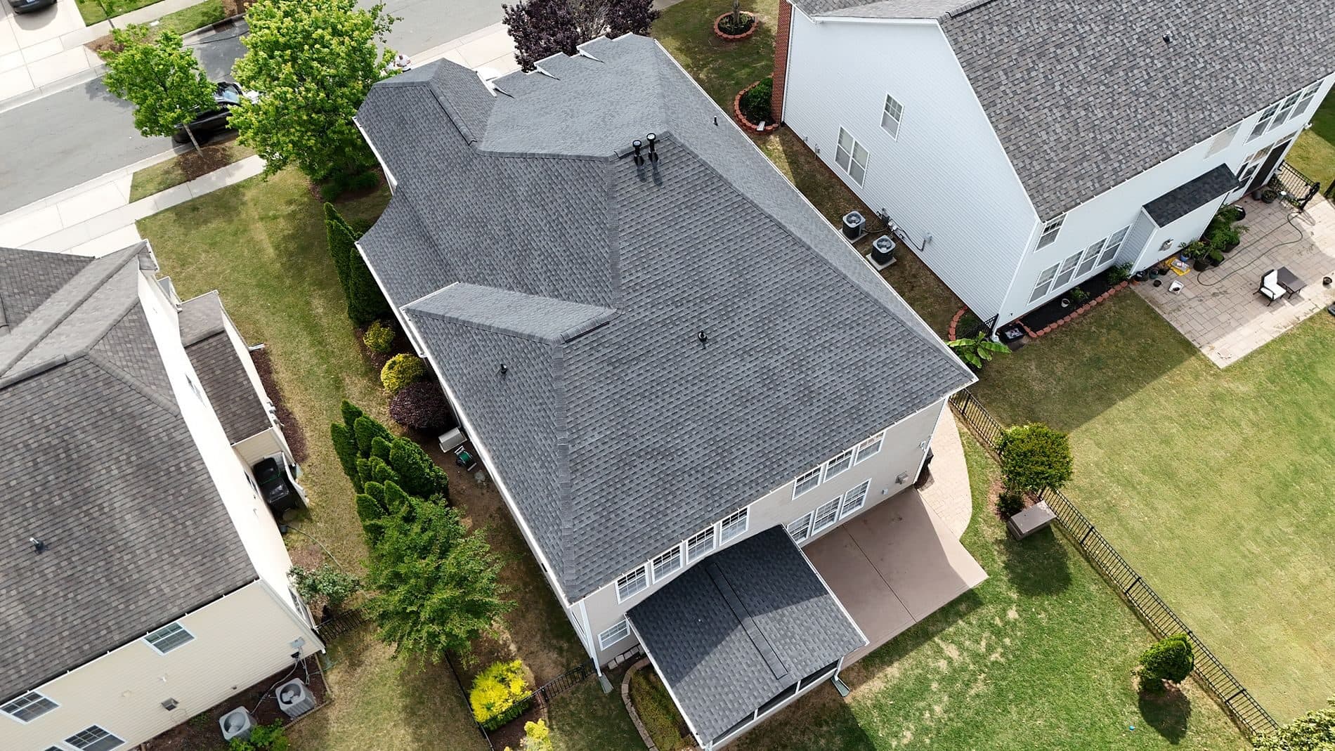 Storm damage restoration — after