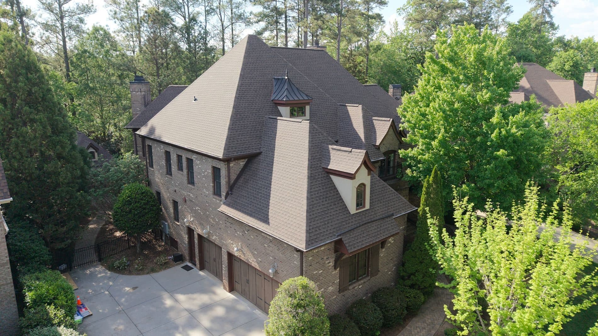 Brick estate re-roof — after