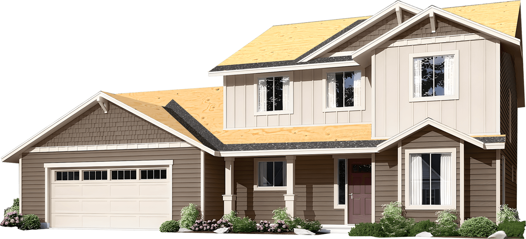 Roof system cutaway — step 1: Leak barriers